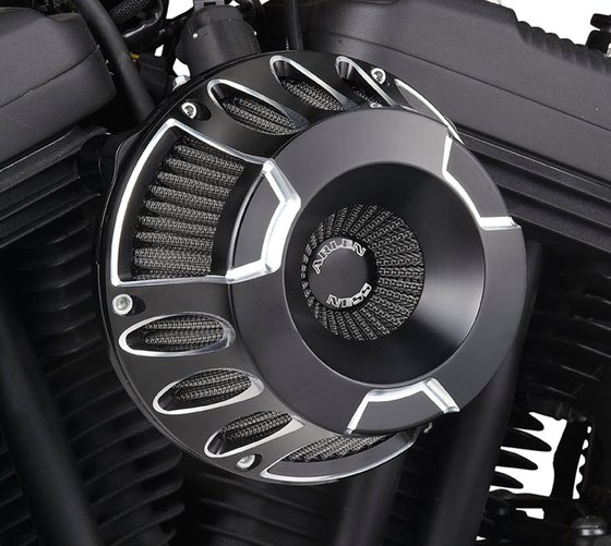 18-931 ARLEN NESS inverted big sucker deep cut black air cleaner kit