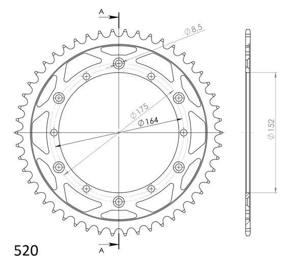 12500-51 Supersprox supersprox / jt rear sprocket 853.51