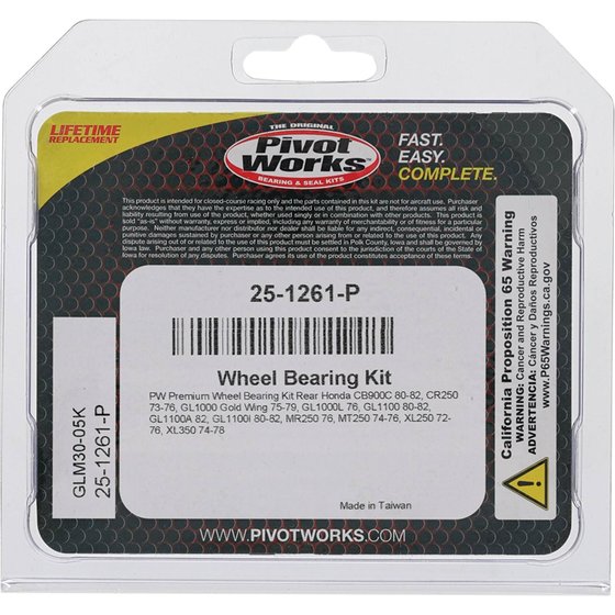 25-1261 All Balls wheel bearing kit rear