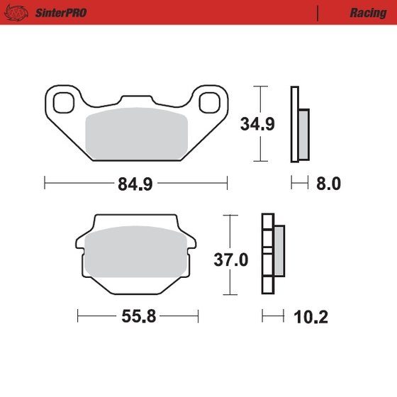 235-091311 MOTO-MASTER moto-master brakepads suzuki: lt 230 quadrunner, lt 230 e quadsport, lt