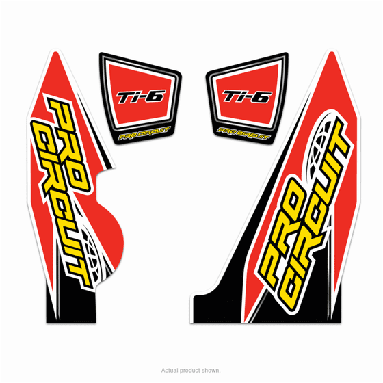 DC14TI6-YZ250F PRO CIRCUIT ti-6 dual exhaust sticker kit