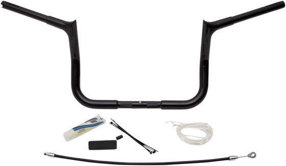 909110-B FAT BAGGERS INC. 10" black point handlebar for flh models