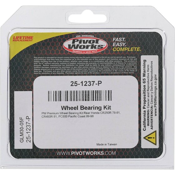 25-1237 All Balls wheel bearing kit rear