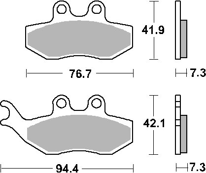 168HF SBS brakepads ceramic (774hf)