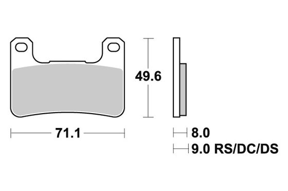 806HS SBS brakepads sintered