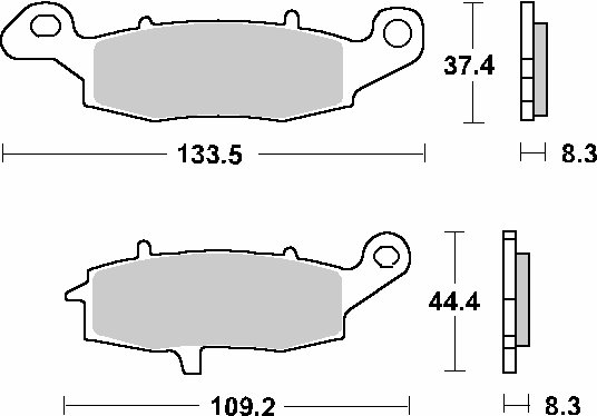 704LS SBS brakepads sintered rear