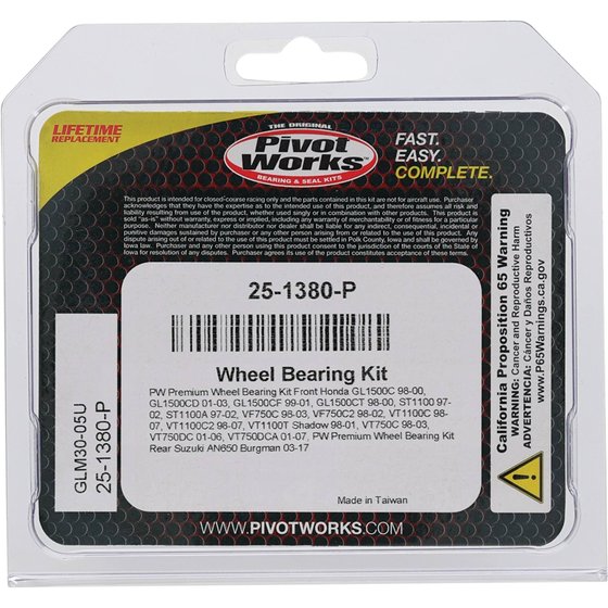 25-1380 All Balls wheel bearing kit front