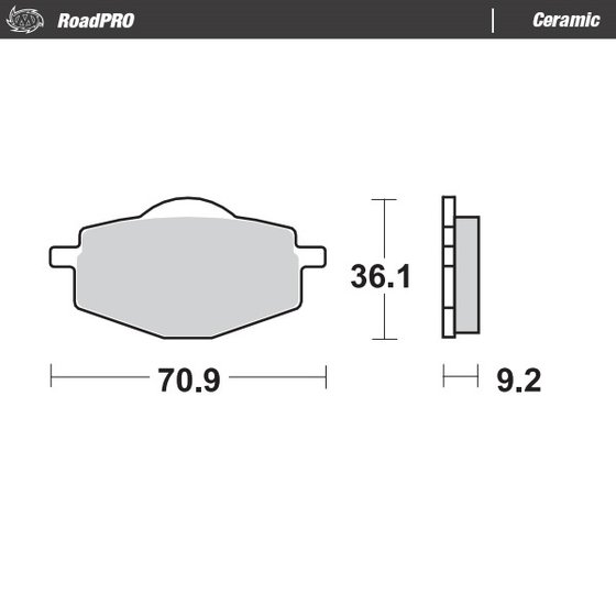 408804 MOTO-MASTER ceramic brake pad