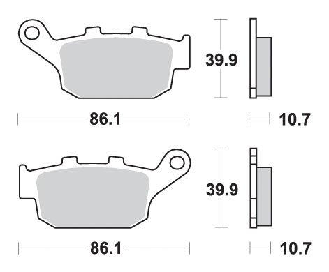 614LS SBS brakepads sintered rear