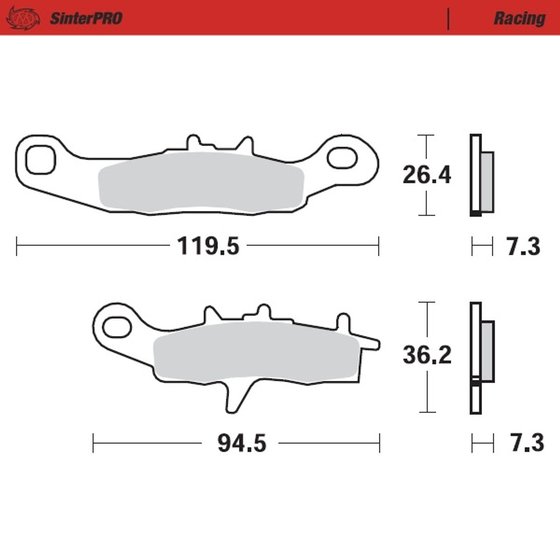 093911 MOTO-MASTER sintered metal racing brake pads