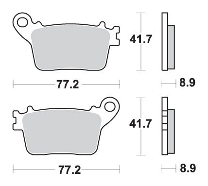 834LS SBS brakepads sintered rear