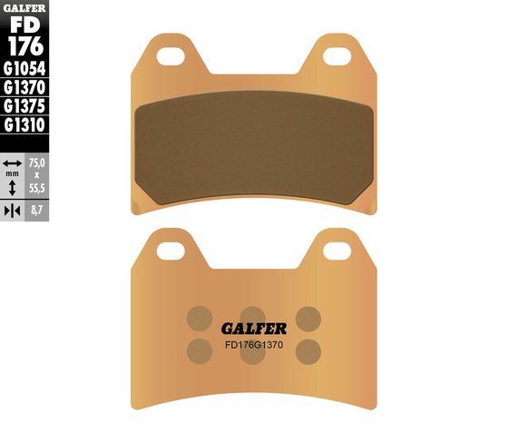 FD176G1370 GALFER street sinter brake pad