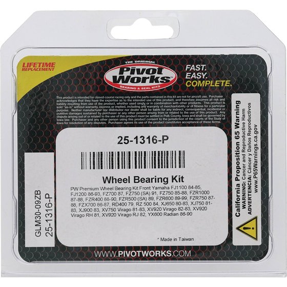 25-1316 All Balls wheel bearing kit front