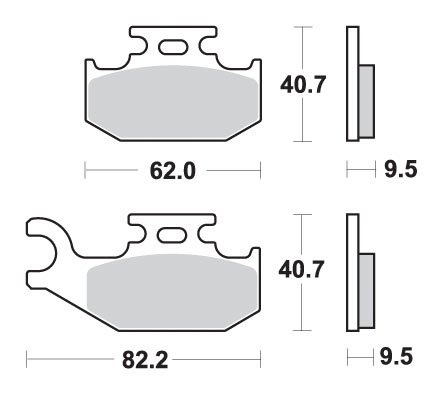 767SI SBS brakepads sintered offroad