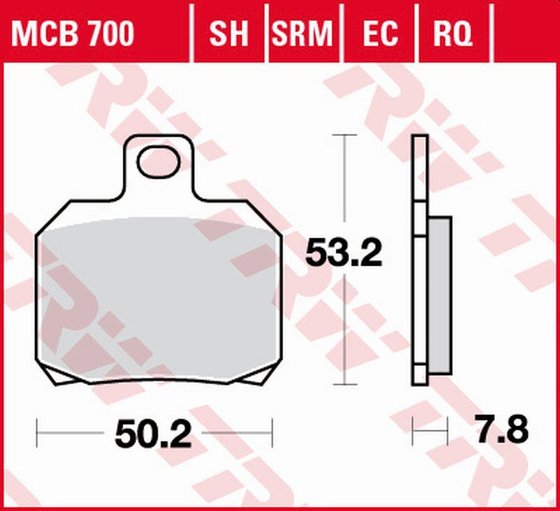 MCB700RQ TRW organic sport brake pad