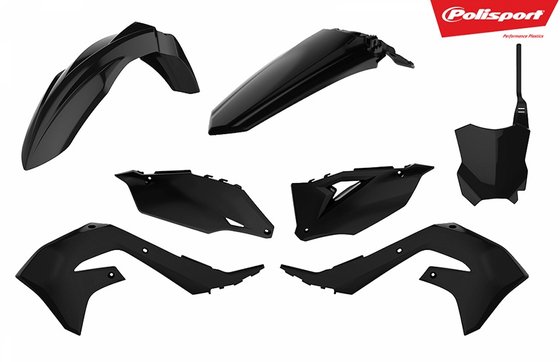 90818 POLISPORT black body kit for kawasaki kxf450 2019