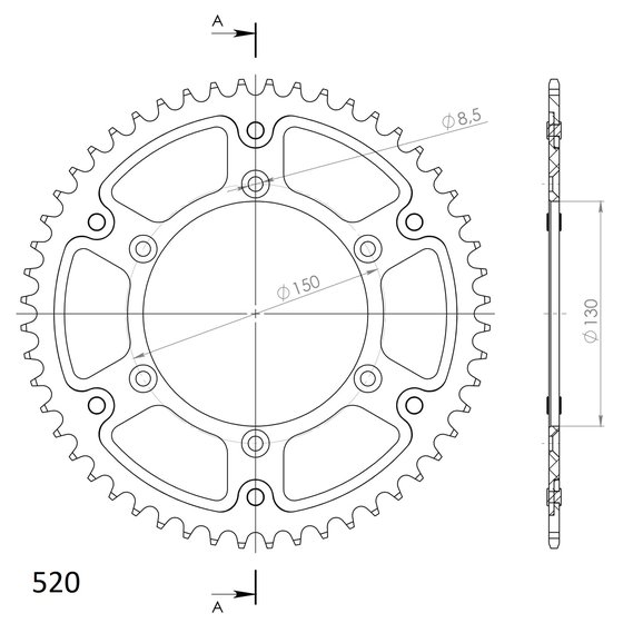 RST-245 Supersprox stealth rear sprocket