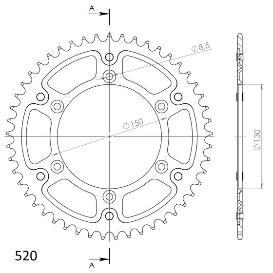 RST-245 Supersprox stealth rear sprocket