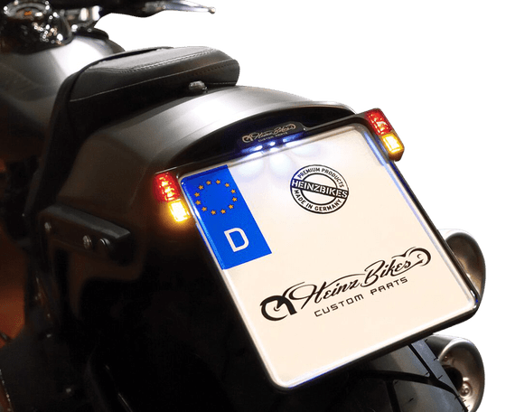 HBKZ2.0-MB-3TS-A HEINZ BIKES all-inn 2.0 black license plate with led light brake and rear