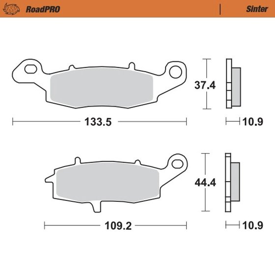 410902 MOTO-MASTER sintered rear brake pad