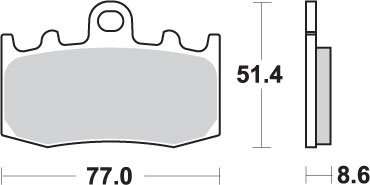 796HS SBS brakepads sintered