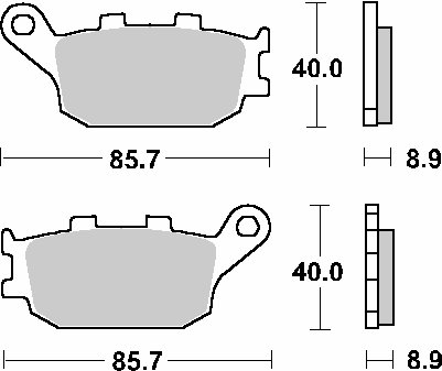 657HF SBS brakepads ceramic