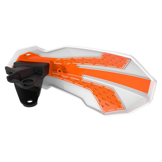 8308200004 POLISPORT mx flow handguards in white/orange