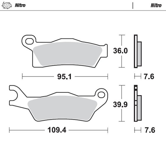 098821 MOTO-MASTER nitro atv brake pad