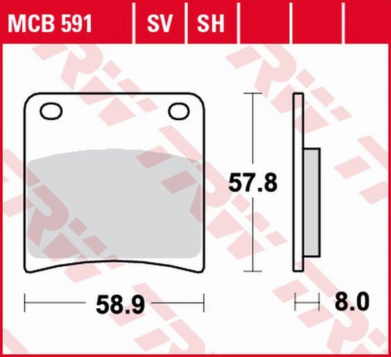 MCB591SH TRW sh series sindered rear brake pads