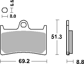 634HS SBS brakepads sintered