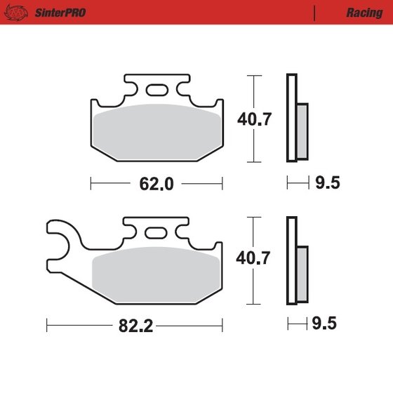 095011 MOTO-MASTER sintered metal racing brake pads