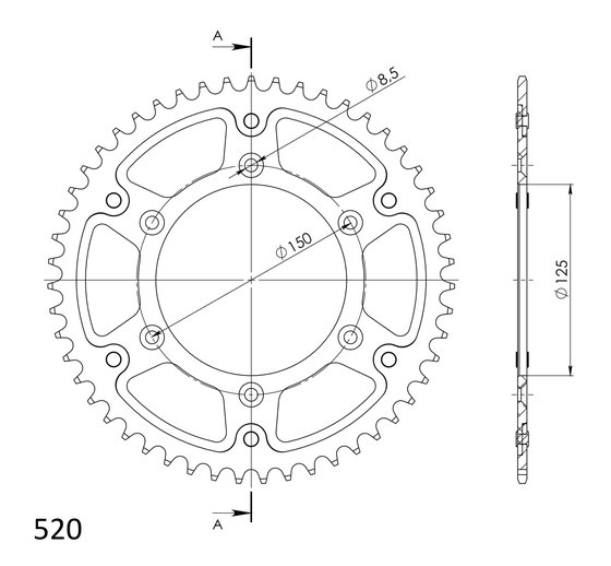 RST-990 Supersprox stealth rear sprocket