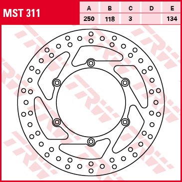 MST311 TRW fixed round brake rotor