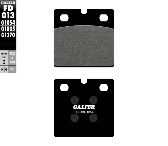 FD013G1054 GALFER semi-metal brake pads for bmw rr