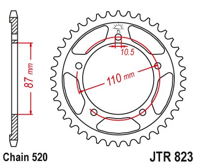 79547JT JT Sprockets rear sprocket