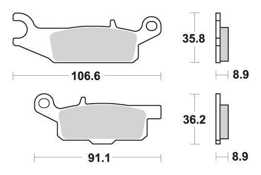 851SI SBS brakepads sintered offroad