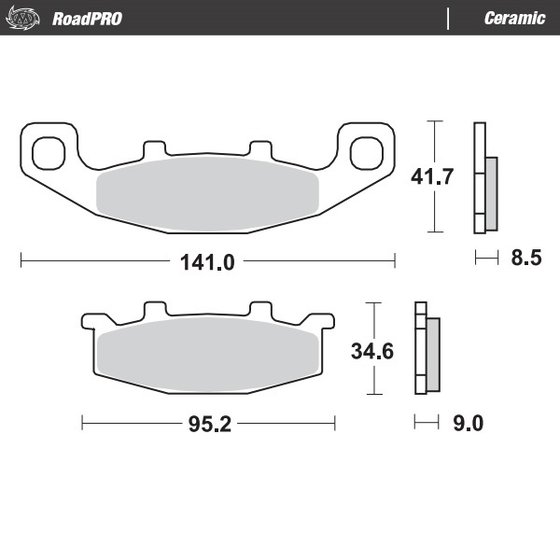 402004 MOTO-MASTER ceramic brake pad