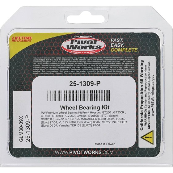 25-1309 All Balls wheel bearing kit front