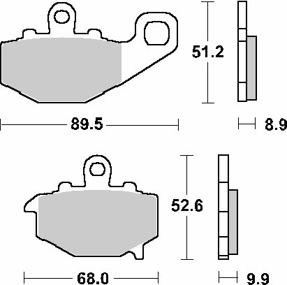 687HF SBS  sbs brakepads ceramic