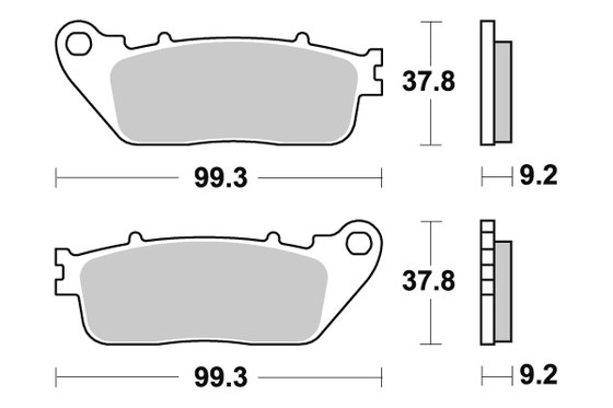 862LS SBS brakepads sintered rear