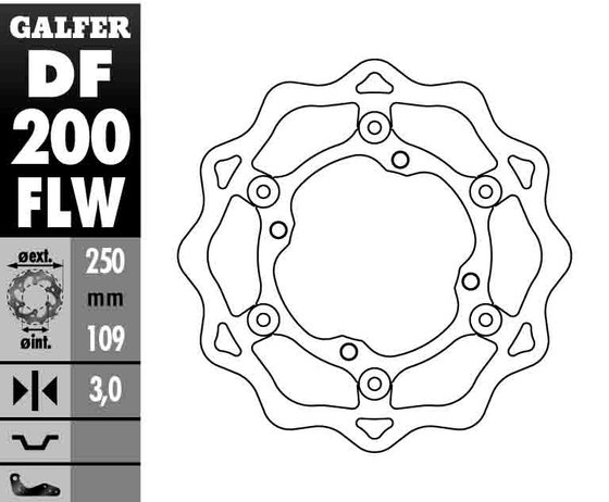 DF200FLW GALFER float wave brake rotor