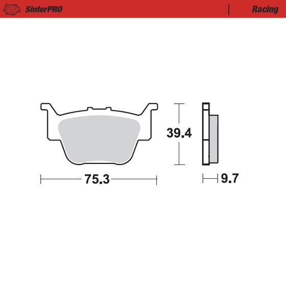 095111 MOTO-MASTER sintered metal racing brake pads