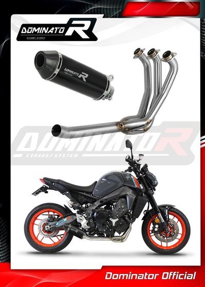 YA129DFBL-S Dominator full exhaust system silencer hp3 black