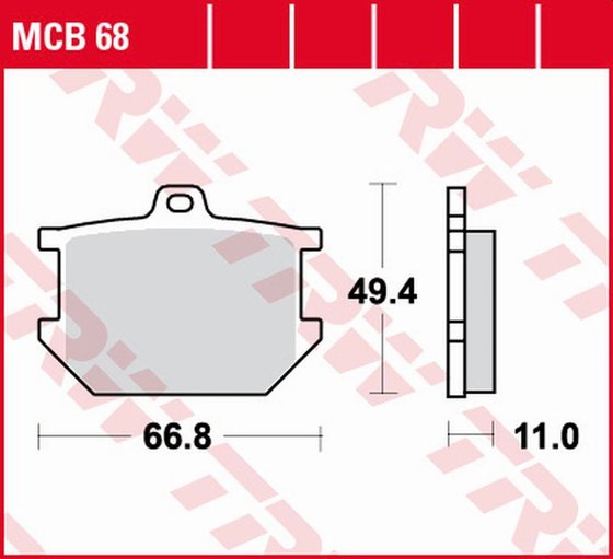 MCB68 TRW allround organic standard brake pad