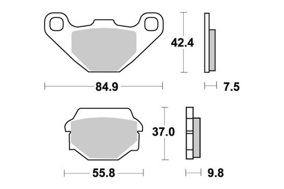 586HF SBS brakepads ceramic