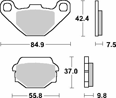 586HF SBS brakepads ceramic