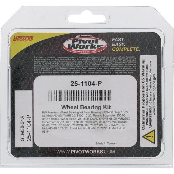 25-1104 All Balls wheel bearing kit front