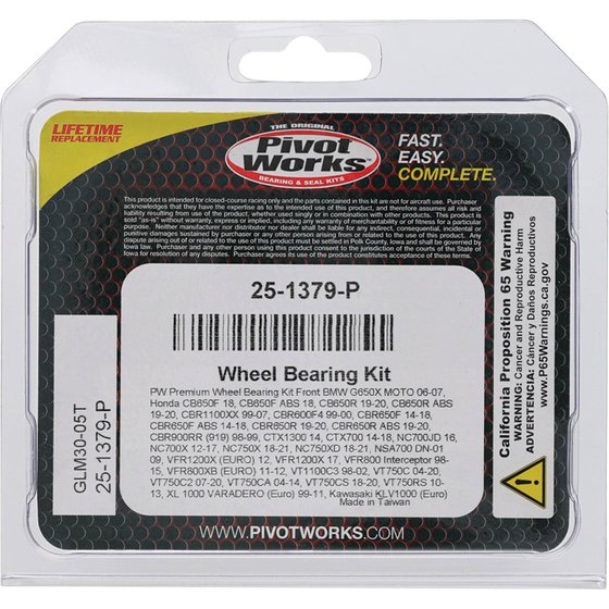 25-1379 All Balls wheel bearing kit front