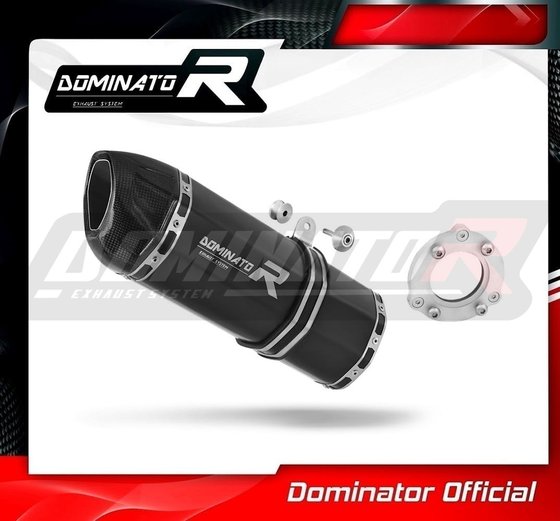 SU032DFBL-S Dominator exhaust silencer muffler bolt-on hp1 black