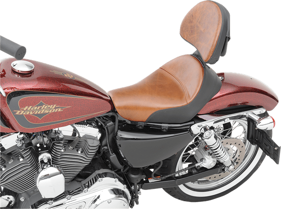 807-03-0041B SADDLEMEN lariat solo seat with gel - distressed brown leather (harley davidson sportster)